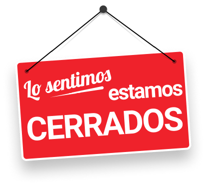 Lo sentimos estamos cerrados